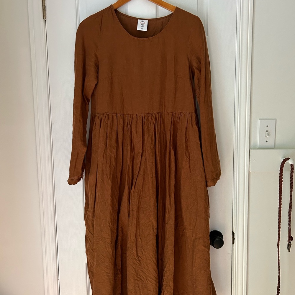 Son de Flor linen smock dress
